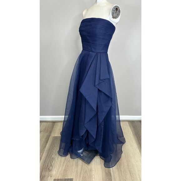 Theia Teresa Strapless Draped Gown Size 10 $795 - Picture 7 of 10